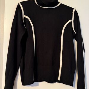 EUC Black and White Turtleneck Women's Sweater
